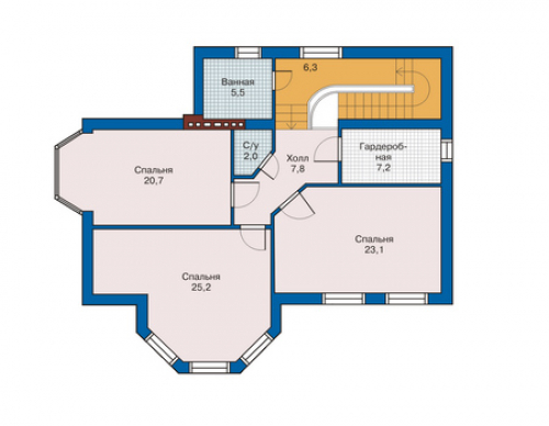 План второго этажа дома 34-38