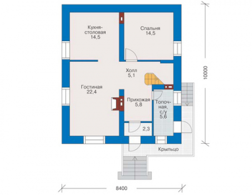 План первого этажа дома 34-78