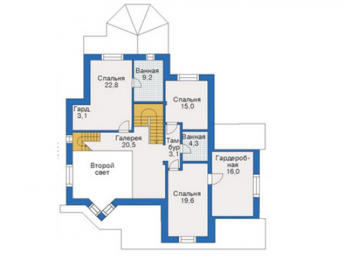 План второго этажа дома 35-11