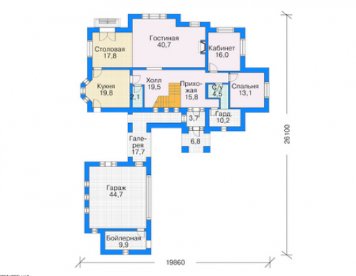 План первого этажа дома 35-16
