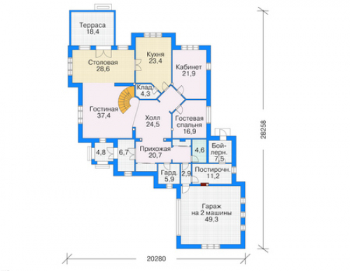 План первого этажа дома 35-17