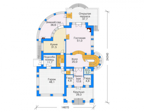 План первого этажа дома 35-19