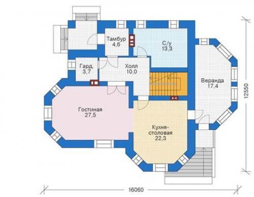 План первого этажа дома 39-19