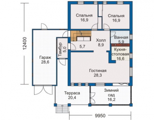 План первого этажа дома 50-01