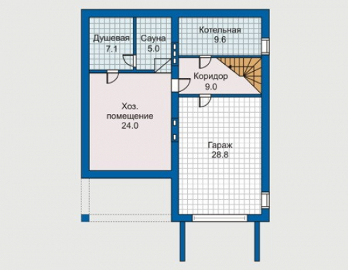 План цокольного этажа дома 50-54