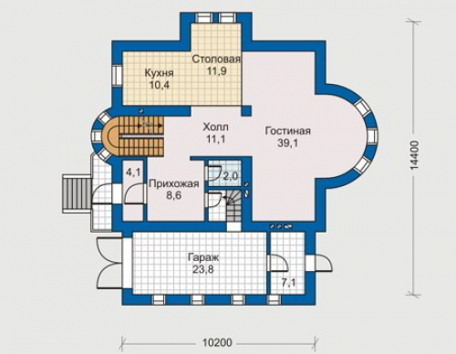 План первого этажа дома 50-68