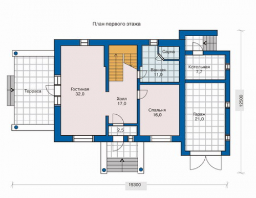 План первого этажа дома 50-89