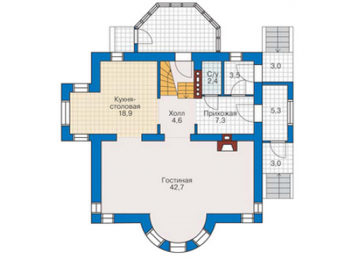 План первого этажа дома 50-93