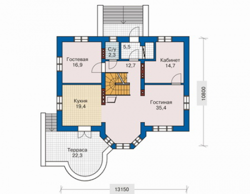 План первого этажа дома 51-17