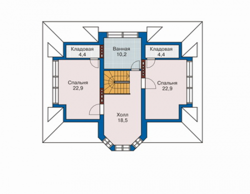 План мансардного этажа дома 51-17