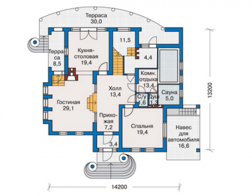 План первого этажа дома 51-21