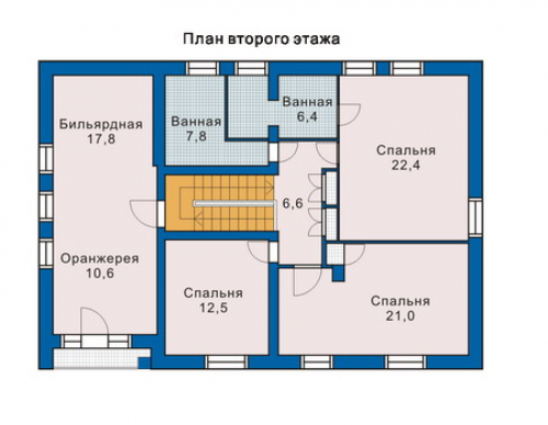 План второго этажа дома 51-22