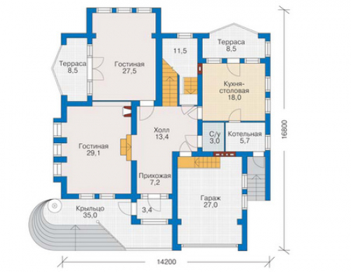 План первого этажа дома 51-23