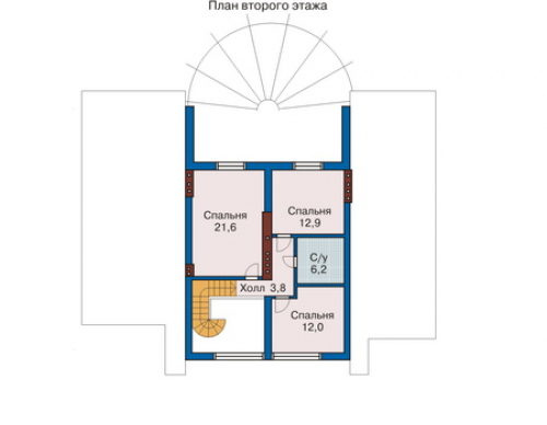 План второго этажа дома 51-44
