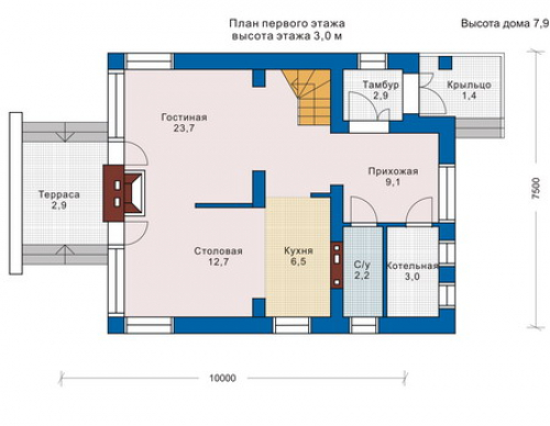 План первого этажа дома 51-56