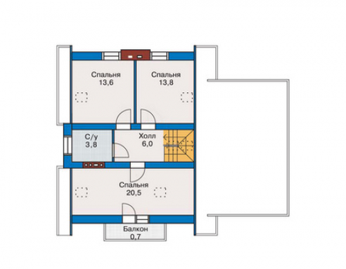 План мансардного этажа дома 51-57