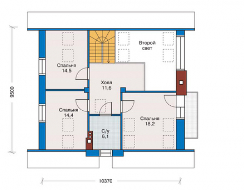 План мансардного этажа дома 51-67
