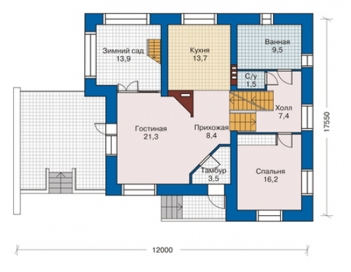 План первого этажа дома 51-73