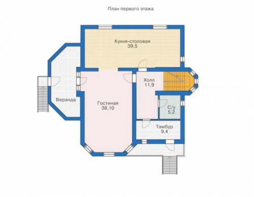 План первого этажа дома 52-83