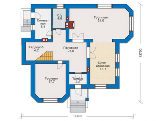 План первого этажа дома 53-32