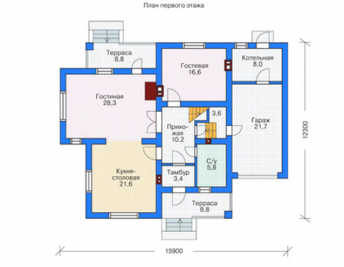 План первого этажа дома 53-56