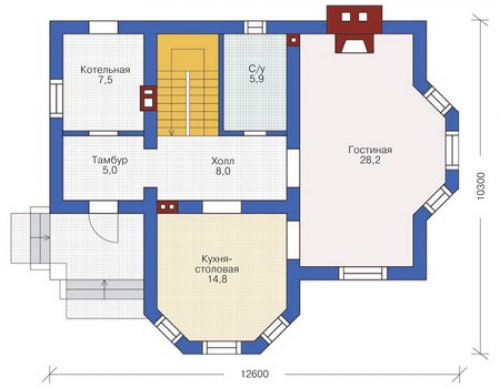 План первого этажа дома 54-20