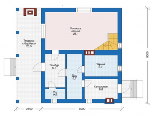 План первого этажа дома 56-18