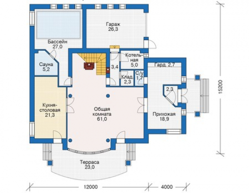 План первого этажа дома 56-21