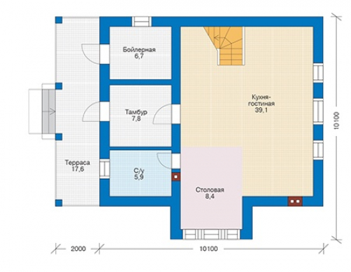 План первого этажа дома 58-13