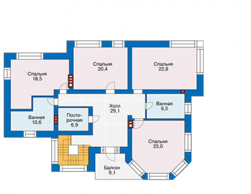 План второго этажа дома 58-16