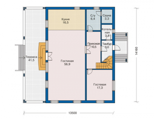 План первого этажа дома 70-12