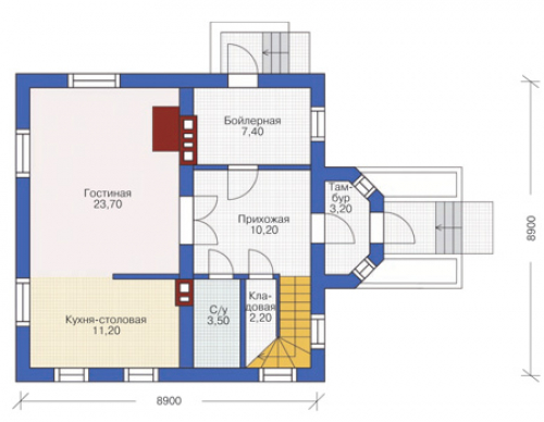 План первого этажа дома 71-27