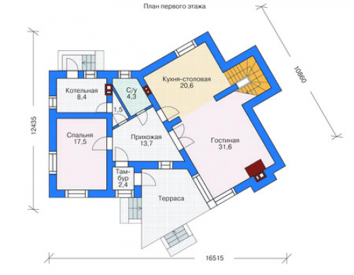 План первого этажа дома 71-31