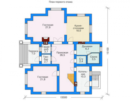 План первого этажа дома 71-33
