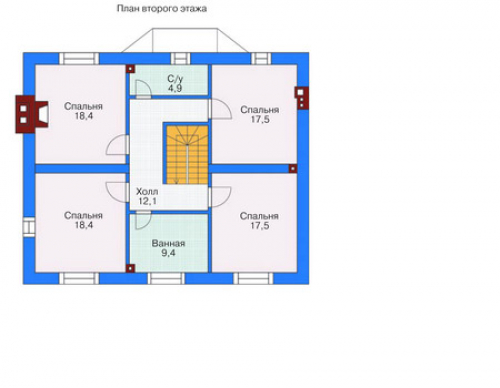 План второго этажа дома 71-35