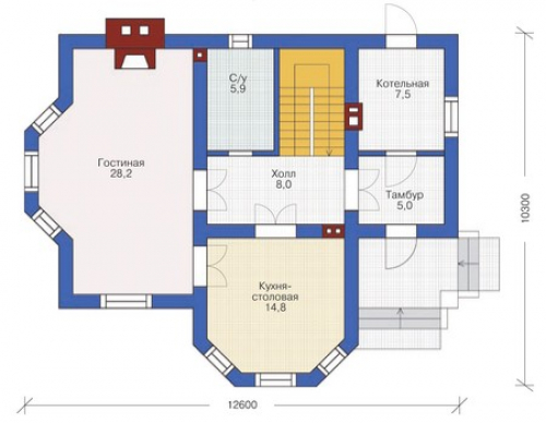 План первого этажа дома 71-77