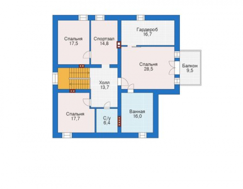 План второго этажа дома 73-18