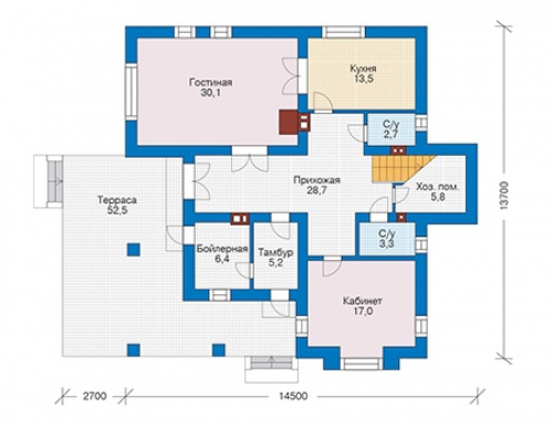 План первого этажа дома 73-35