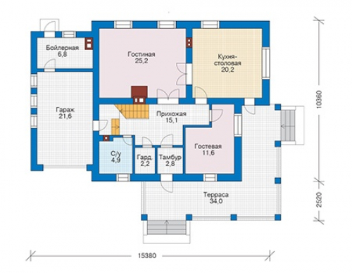 План первого этажа дома 73-36