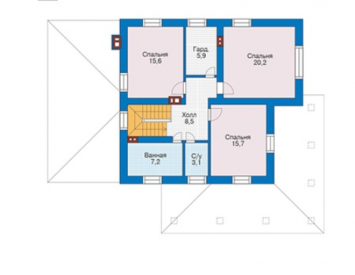 План второго этажа дома 73-39